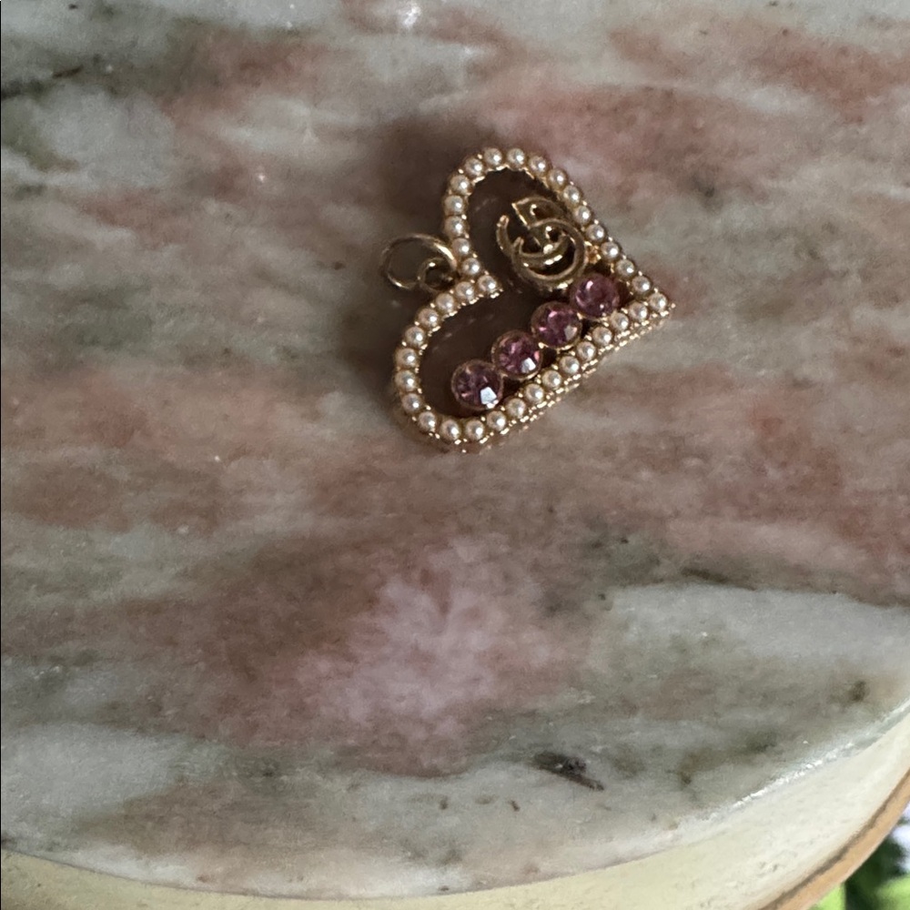 Gucci Gold Heart Necklace with Purple Accents - Picture 6 of 7